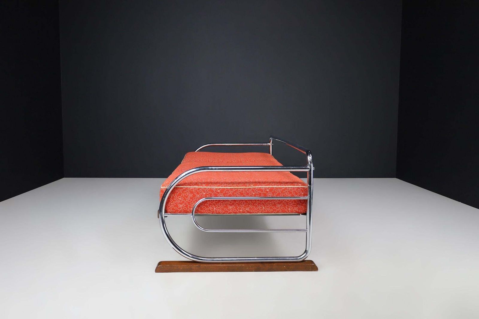 Bauhaus Chrome Sofa With Original Upholstery By Hynek Gottwald, Prague 1930s photo 2453.0