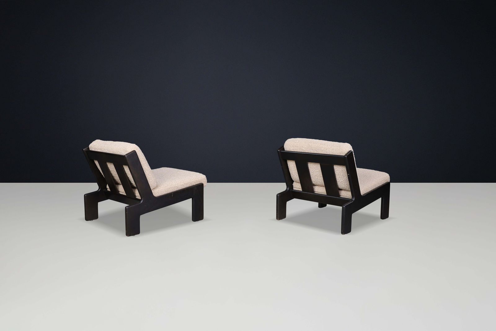 Brutalist Oak Lounge Chairs By Esko Pajamies For Asko, Finland (1970s) photo buy
