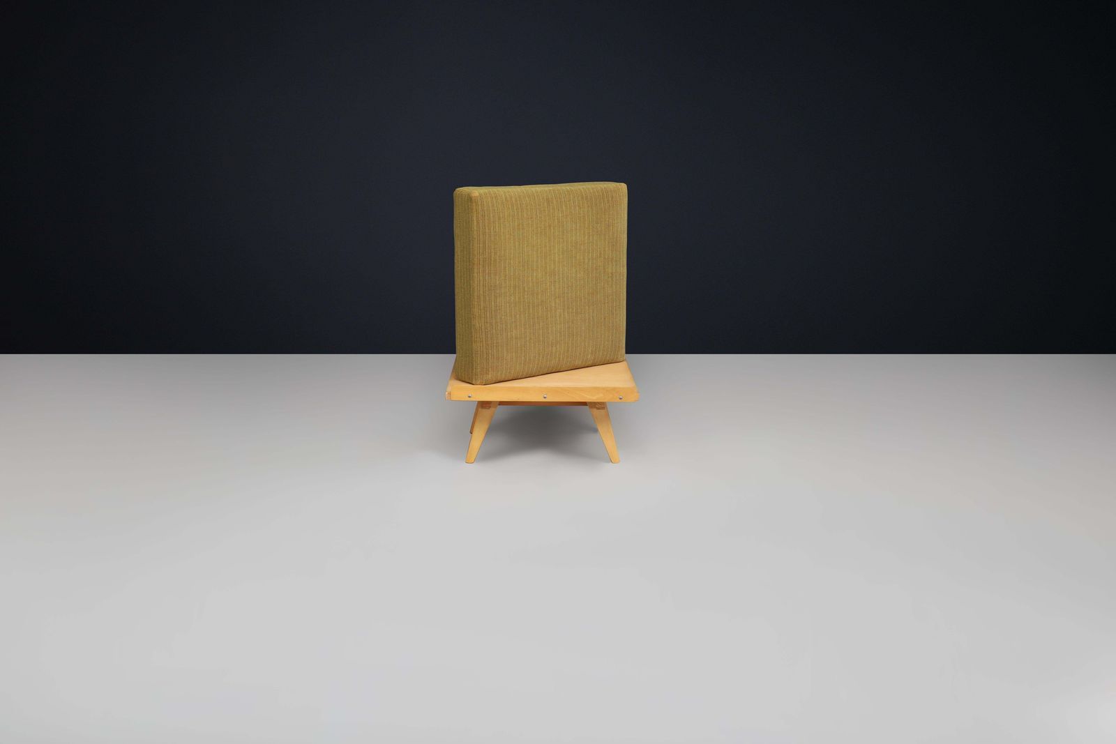 František Jirák For Tatra Nábytok Ottoman In Original Green Upholstery, 1960s photo 767.0