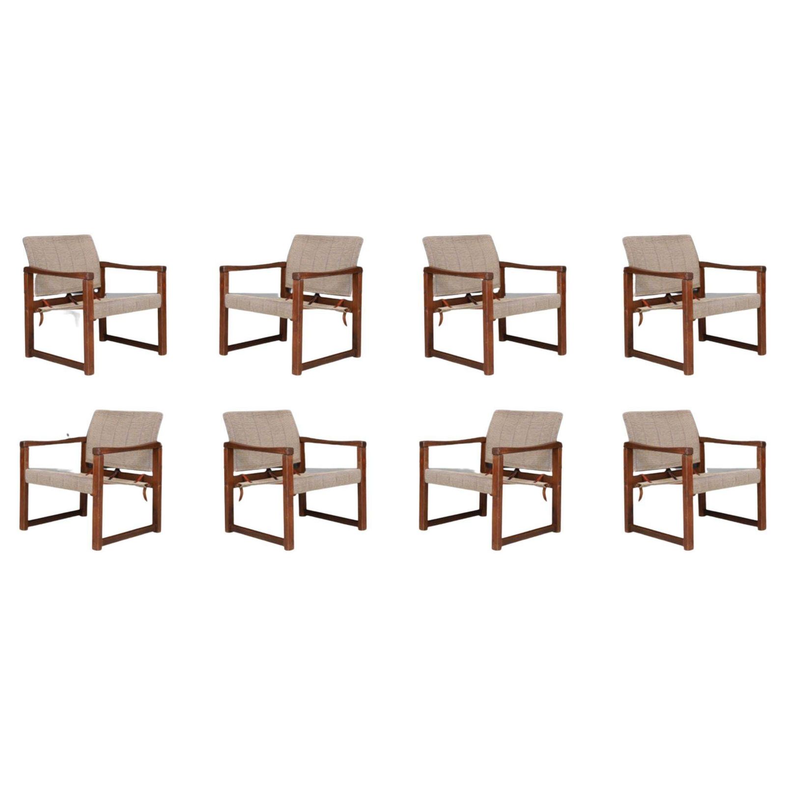 Lounge Chairs In Pine And Fabric By Karin Mobring, Sweden 1970s