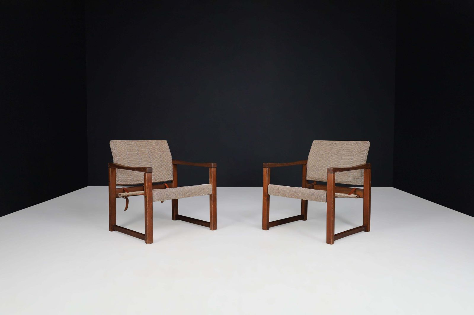 Lounge Chairs In Pine And Fabric By Karin Mobring, Sweden 1970s photo buy