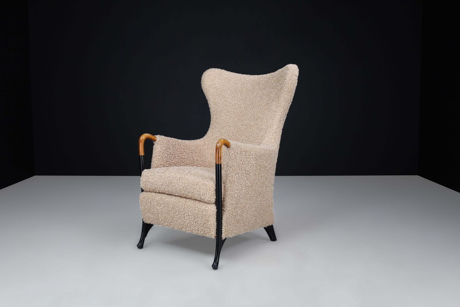 Umberto Asnago Highback Chair For Giorgetti Progetti Italy, 1980s photo buy