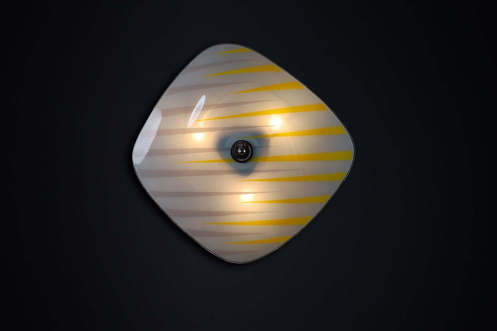 Mid Century Glass Hanging Pendant Or Wall Light Brussels World Expo 1958 (No56) photo Lighting