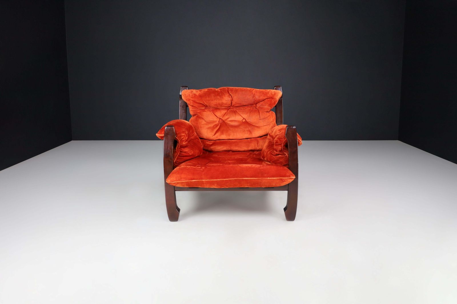 Luciano Frigeri Lounge Chair And Ottomann "Samurai", Italy, 1960s photo buy