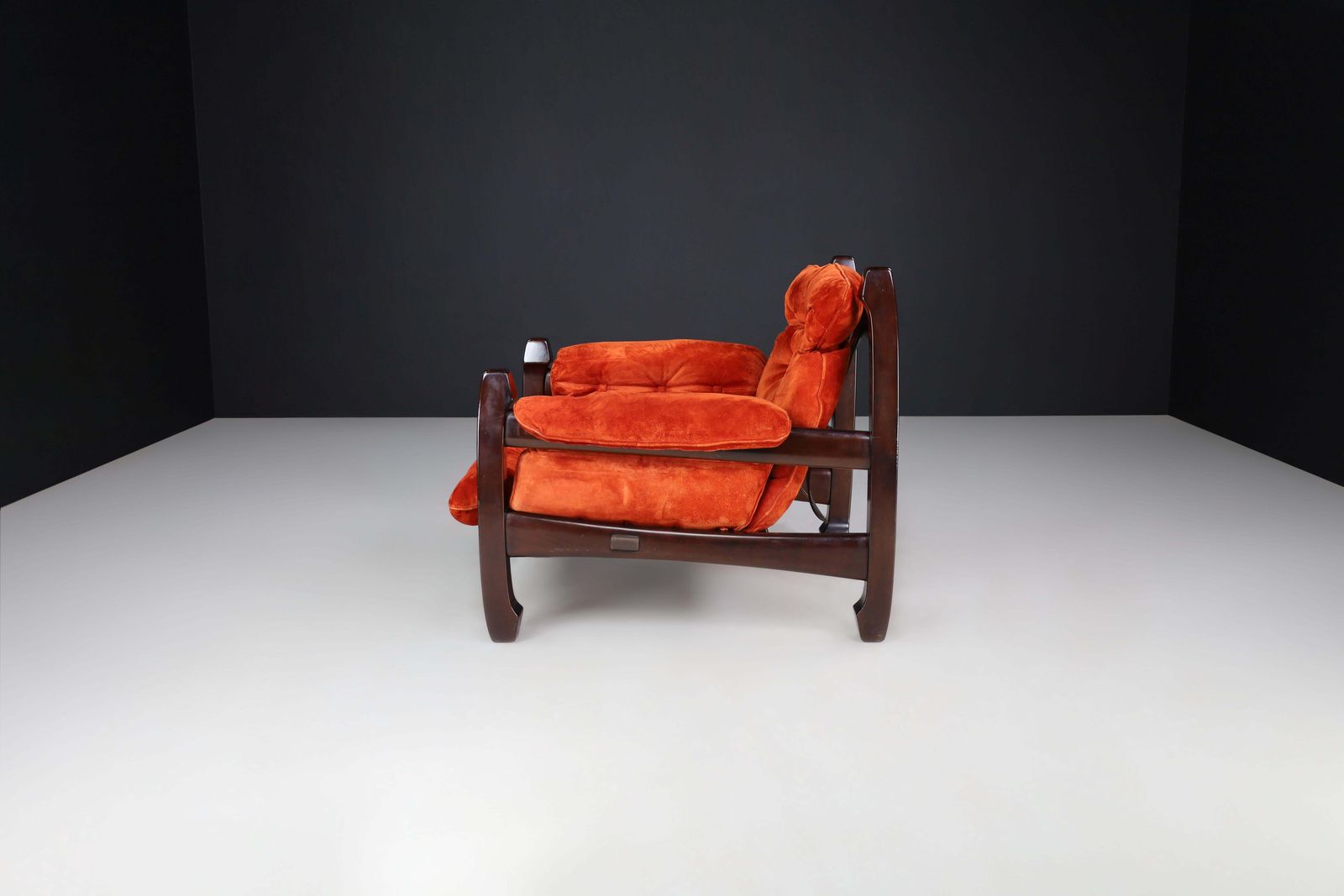 Luciano Frigeri Lounge Chair And Ottomann "Samurai", Italy, 1960s photo vintage