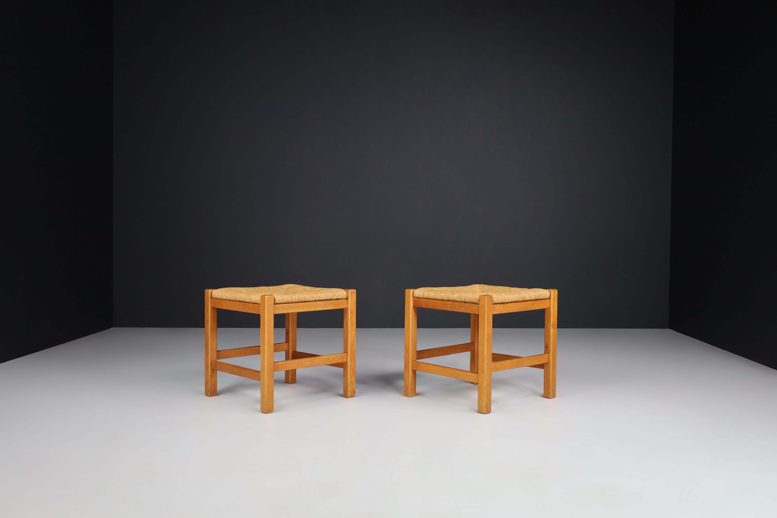 Natural French Stools In The Style Of Charlotte Perriand, France, 1950s. photo furniture