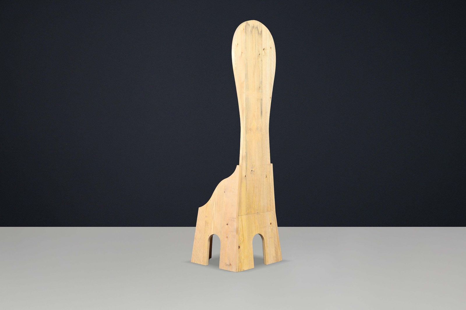 Mario Ceroli “Fratina” Chair For Poltronova, 1972, Italy, Pine, Stamped photo Furniture
