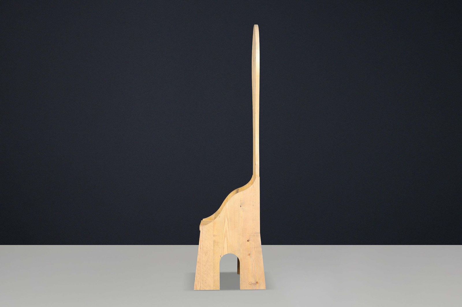 Mario Ceroli “Fratina” Chair For Poltronova, 1972, Italy, Pine, Stamped photo buy