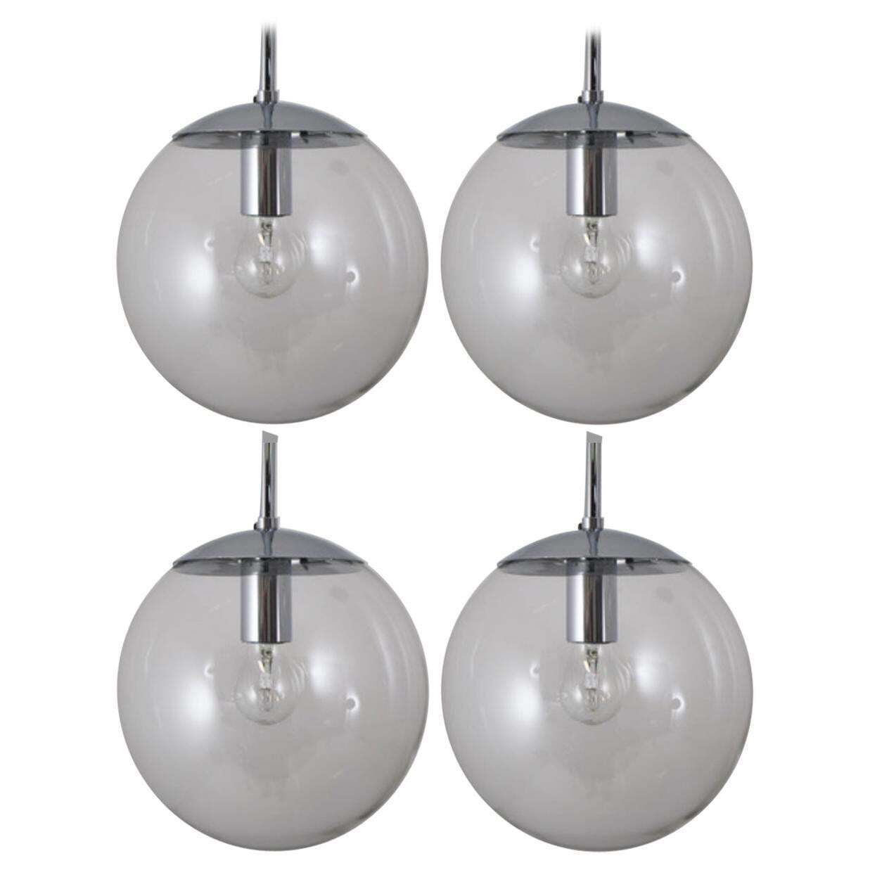 Handblown Pendants Made By The German Manufacturer Limburg Glashütte, 1970s
