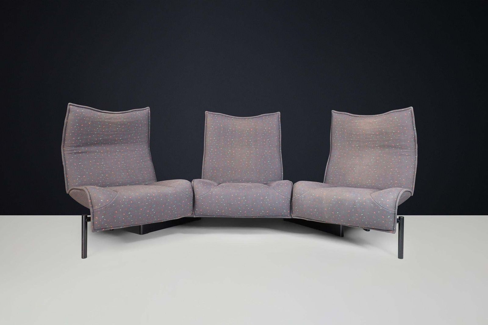Modern 'Veranda' Sofa By Vico Magistretti For Cassina, In Original Fabric, Italy photo vinterior