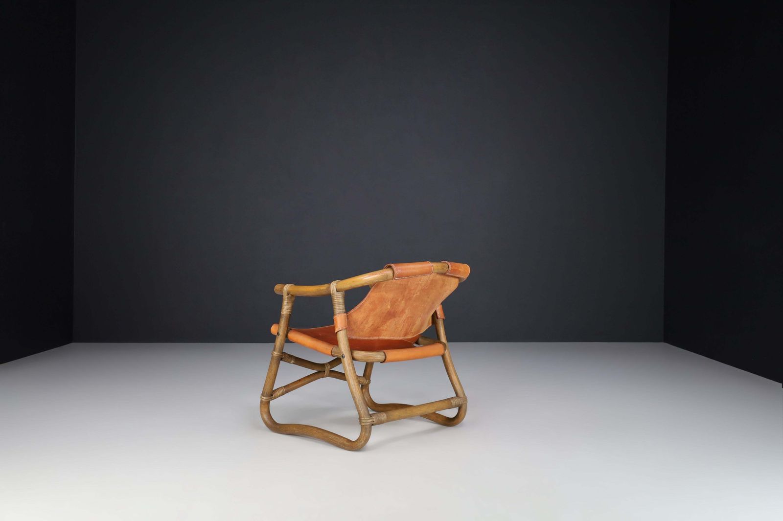 Furniture Cognac Leather Esprit Safari Lounge Chairs By Ikea, Sweden, 1970s photo