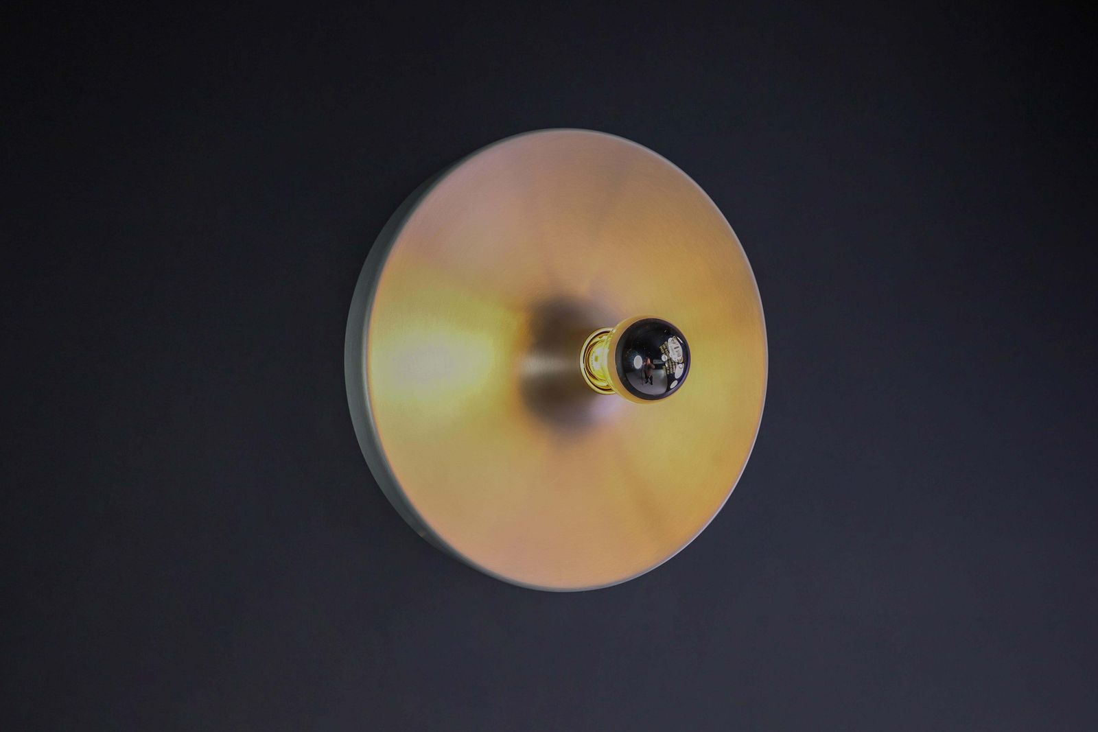 Mid Century Modern Charlotte Perriand Aluminum Disc Wall Lights, Germany 1960s photo 738.0