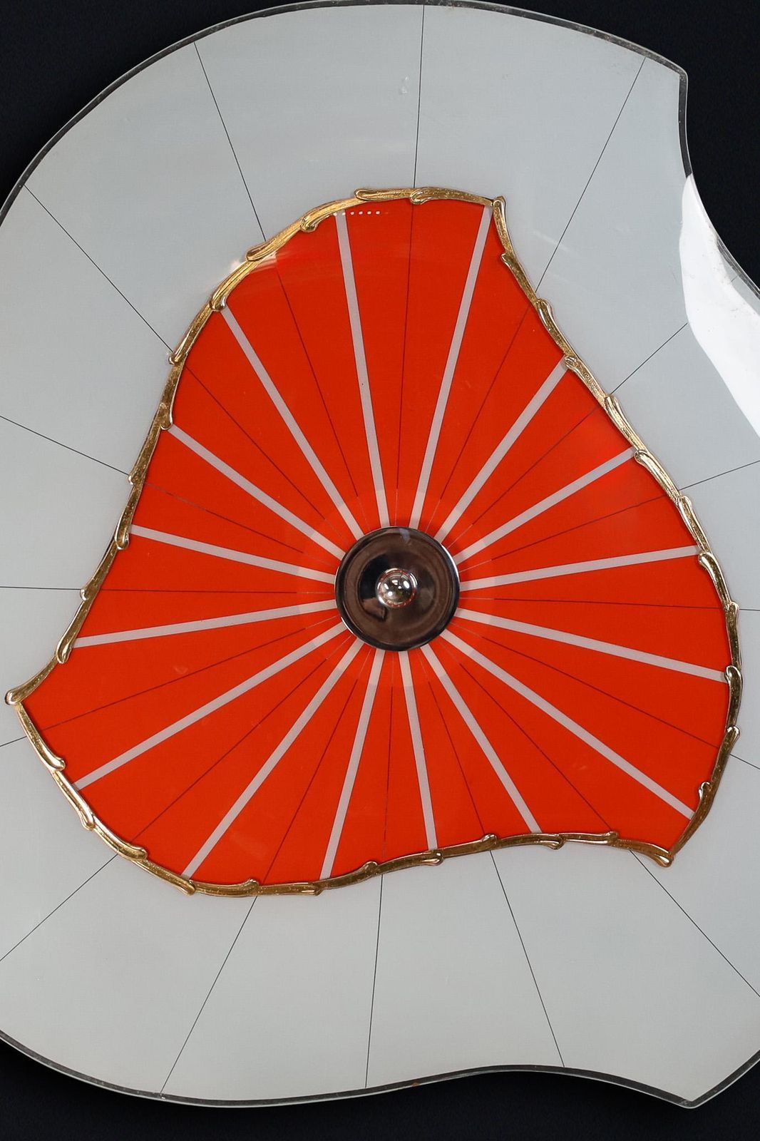 Mid Century Glass Hanging Pendant Or Wall Light Brussels World Expo 1958 (No:6) photo for sale