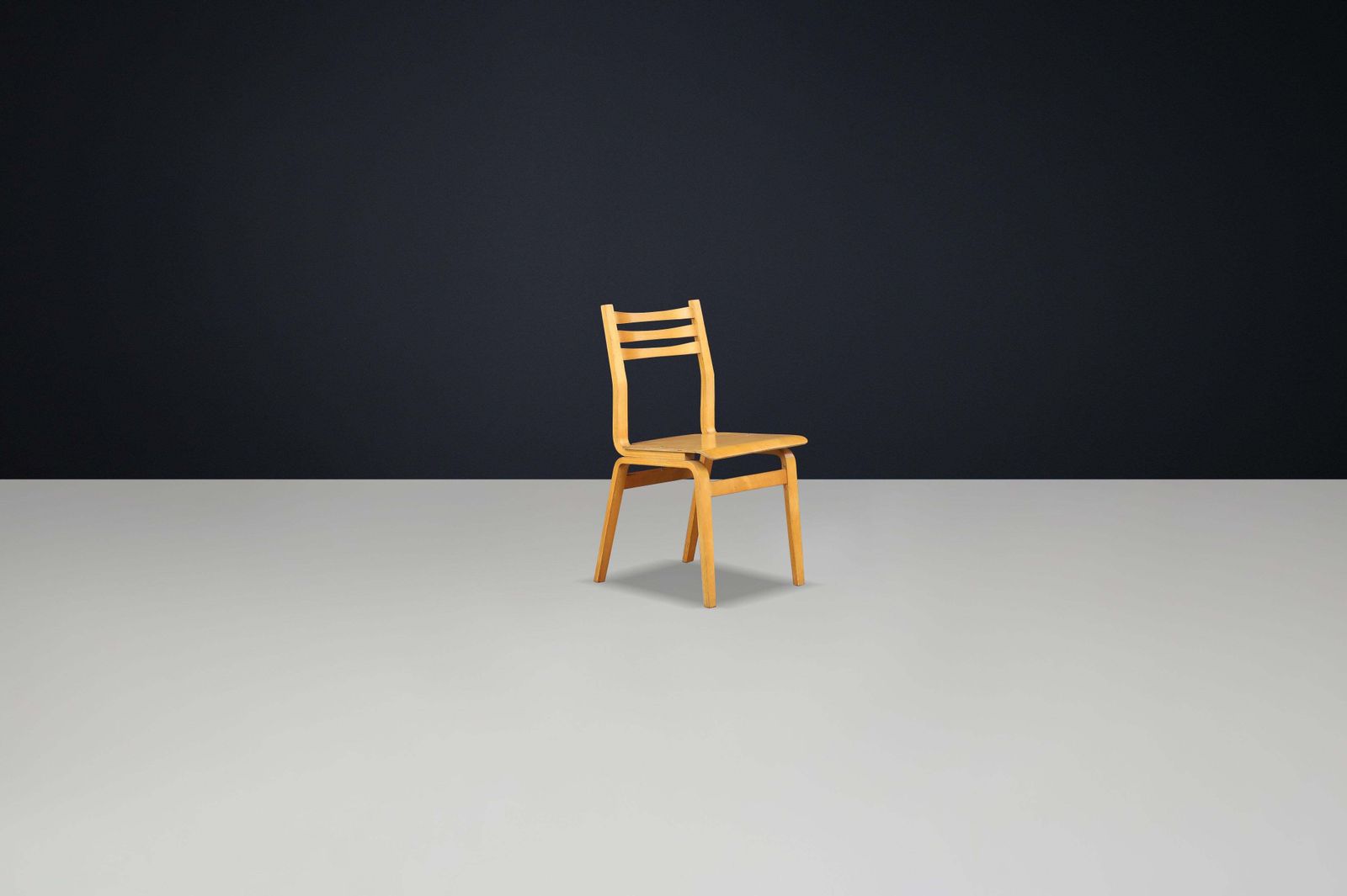 photo furniture Set Of 16 Mid Century Bentwood Chairs In Beech By Czech Manufacturer, 1960s