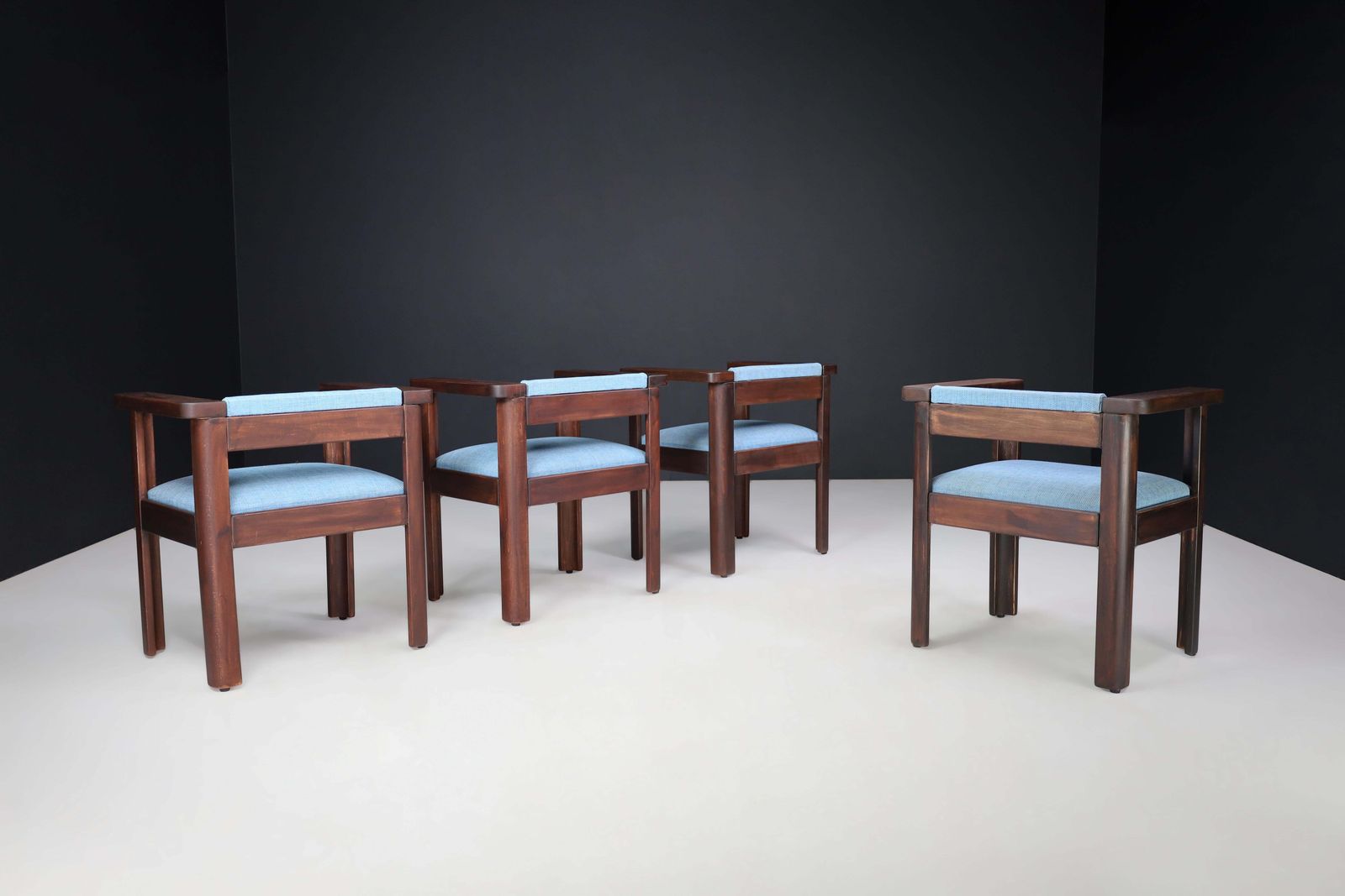 Set Of 4 Angelo Mangiarotti “Idlor” Armchairs For Lorenzon, 1960s photo for sale