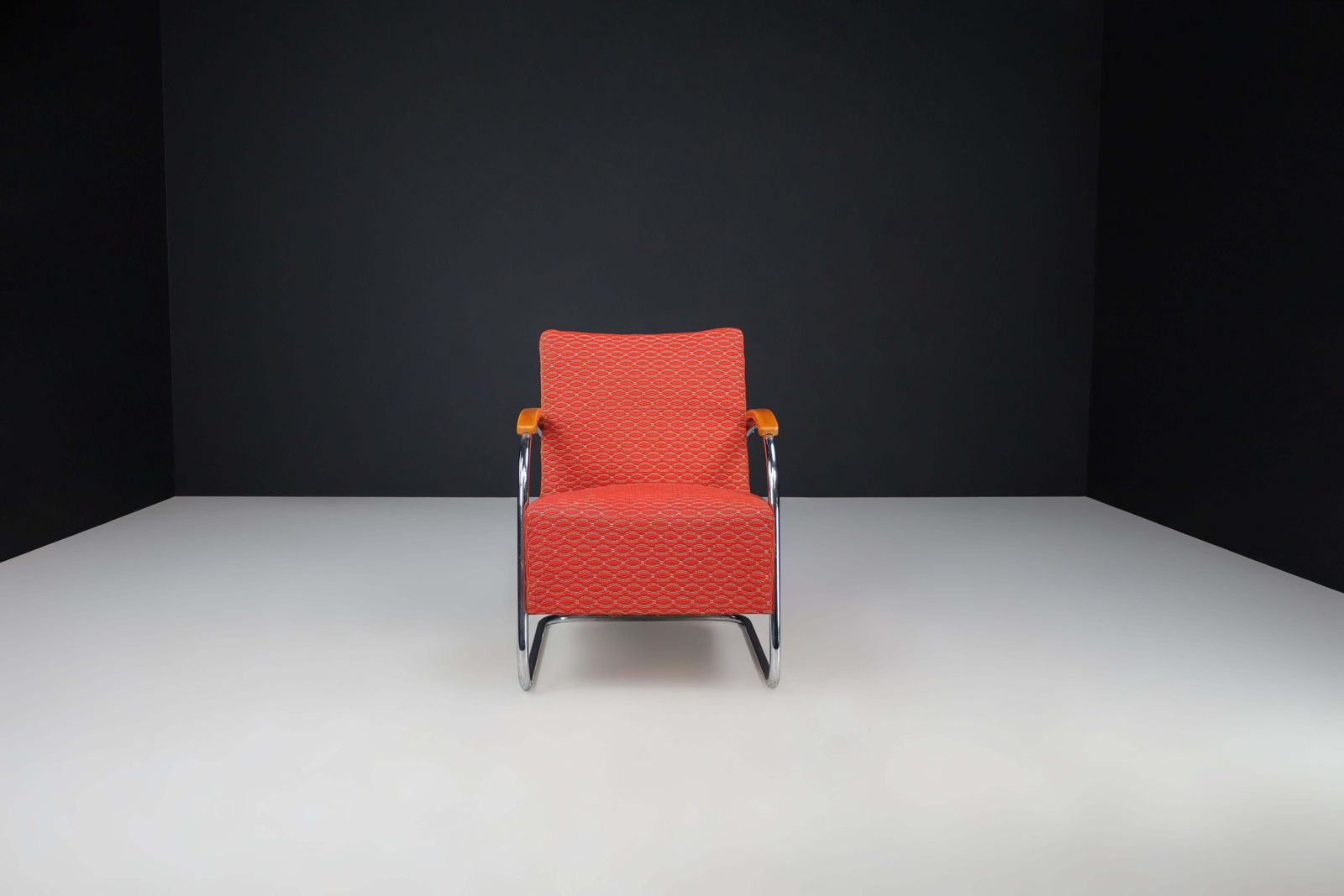 Furniture Mucke & Melder Bauhaus Original Upholstered Armchairs, Czech Republic 1930s photo