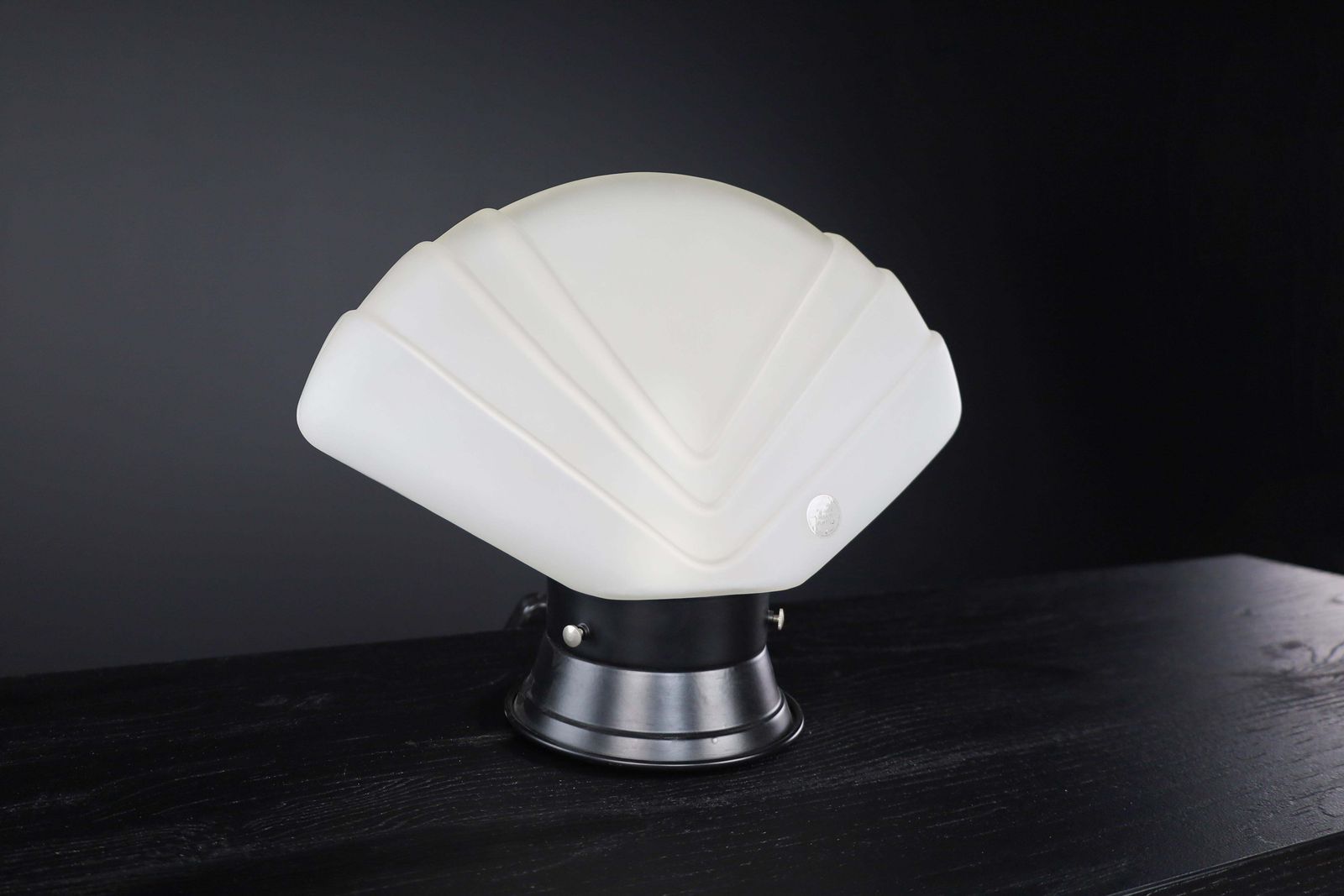 Mid 20th Century Murano Glass Fan Table Lamp, Italy, 1960s photo vintage