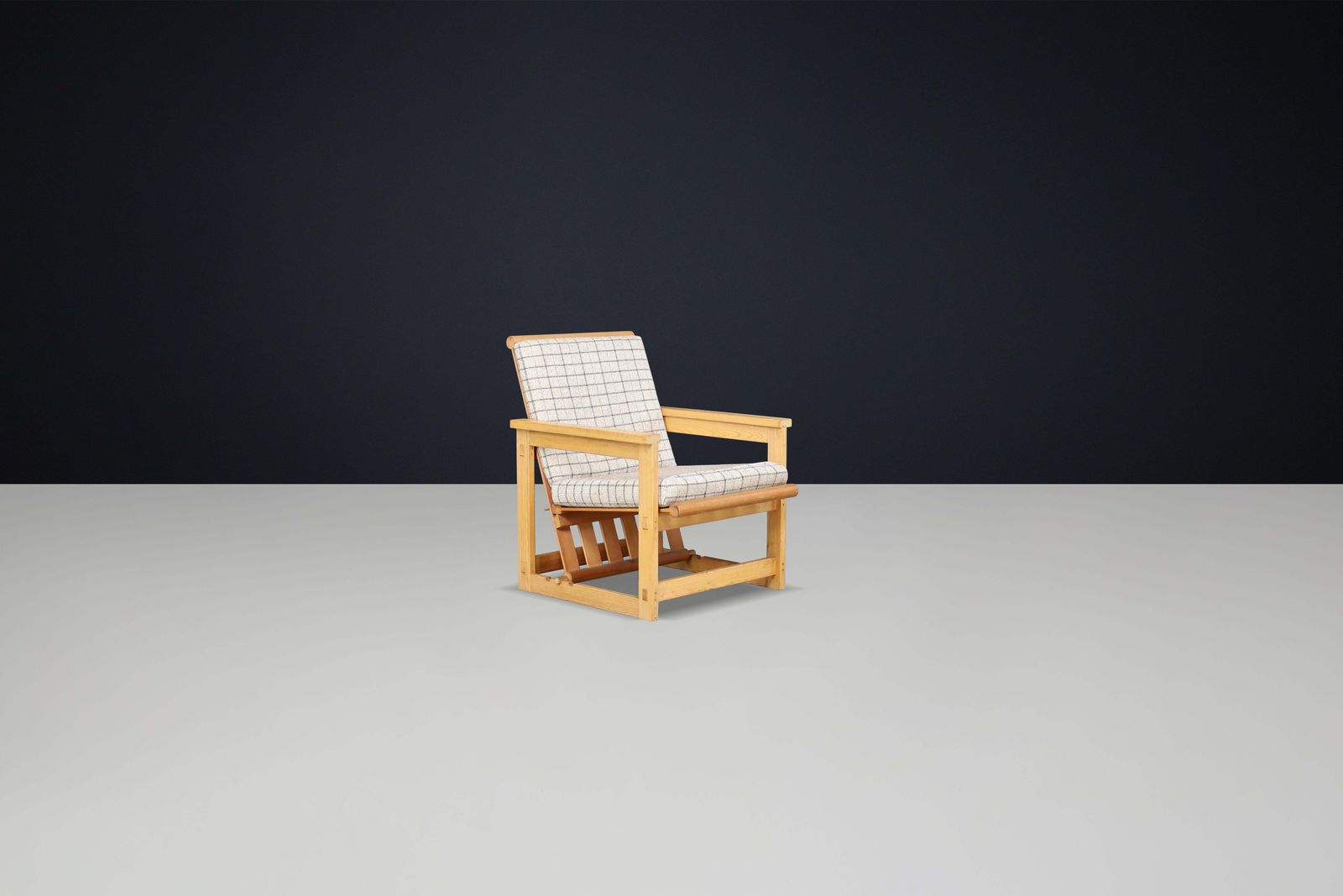 Scandinavian Edvin Helseth Lounge Chair In Pine Model "Trybo" Norway 1960s photo furniture
