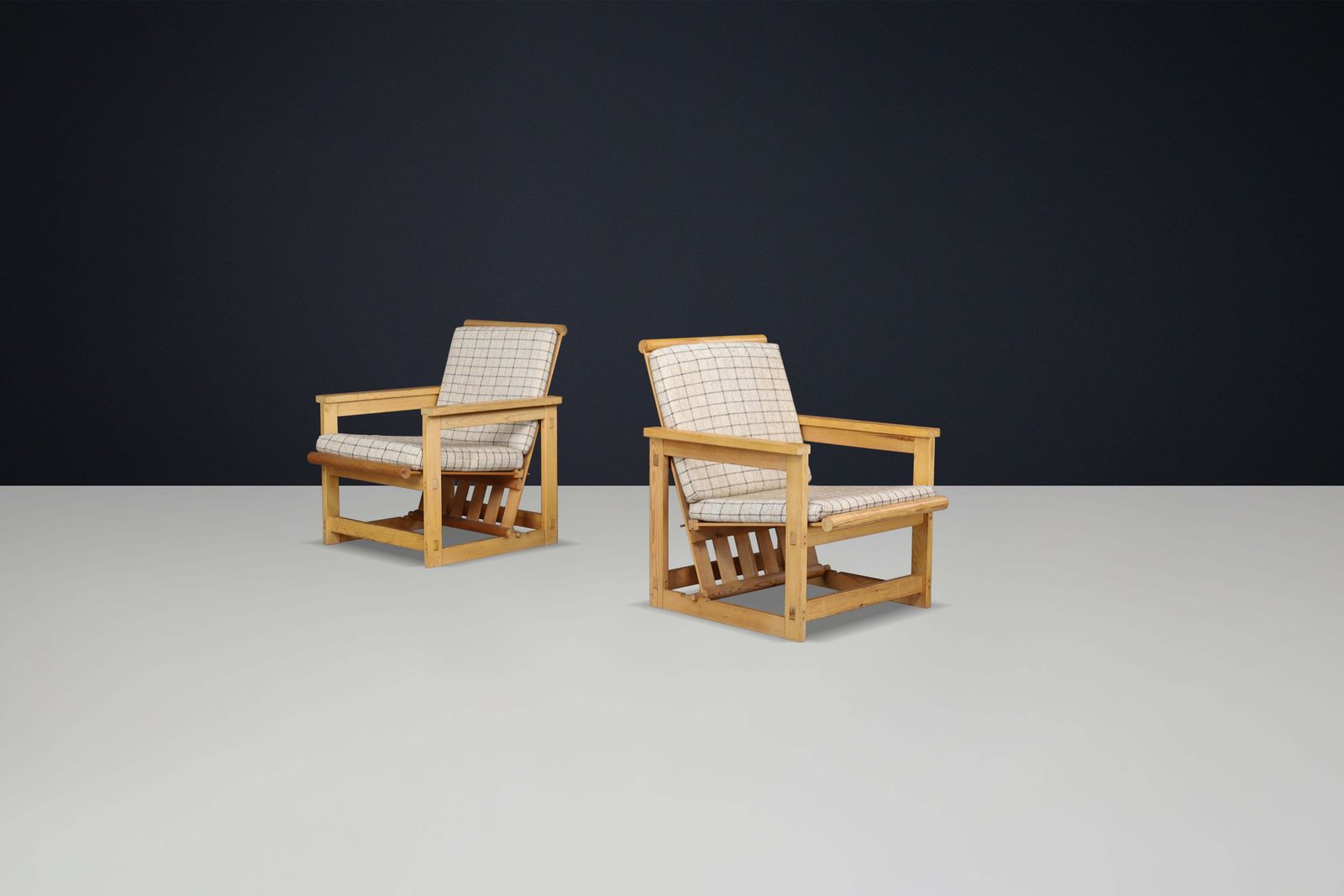 photo for sale Scandinavian Edvin Helseth Lounge Chair In Pine Model "Trybo" Norway 1960s