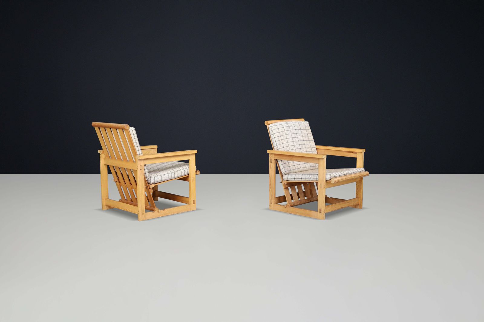 1435.0 Scandinavian Edvin Helseth Lounge Chair In Pine Model "Trybo" Norway 1960s photo