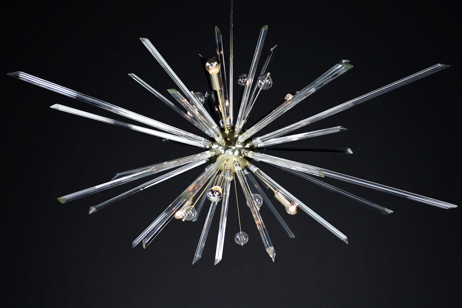 photo vinterior Extremely Large Brass Sputnik Chandelier Designed In The Czech Republic 1960s