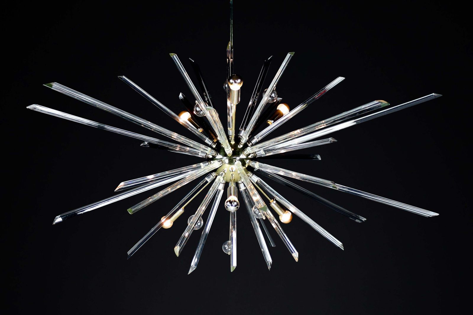 photo buy Extremely Large Brass Sputnik Chandelier Designed In The Czech Republic 1960s