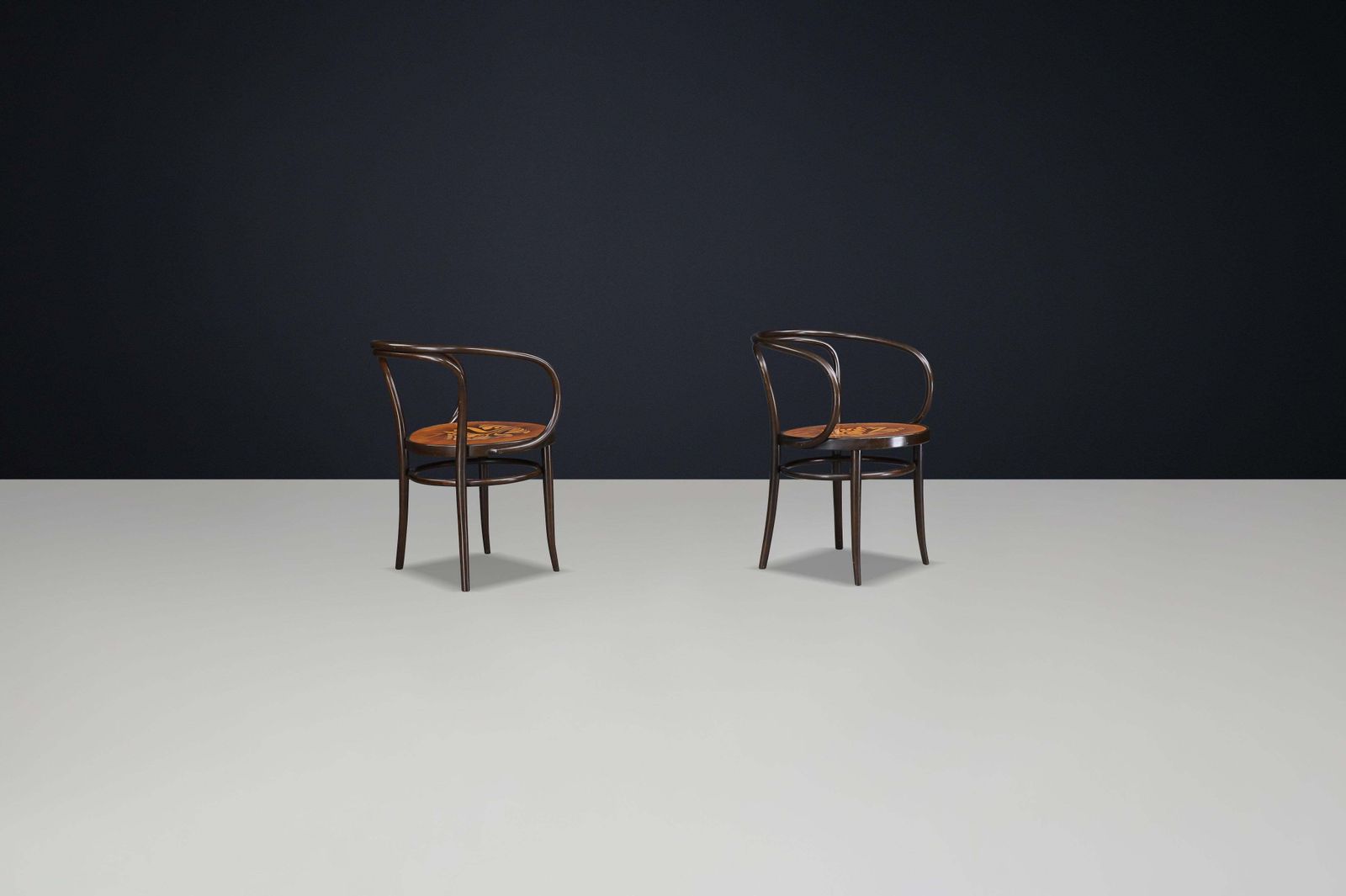 photo buy Set Of Two Authentic Thonet Bentwood Armchairs, Austria – Late 20th Century