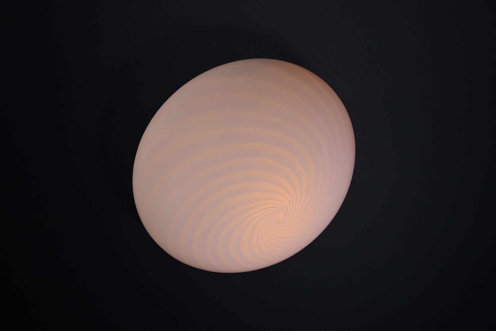 Large Murano Swirl Glass Ceiling Lights Or Sconces By Vm Vetri, Italy, 1970s photo vinterior