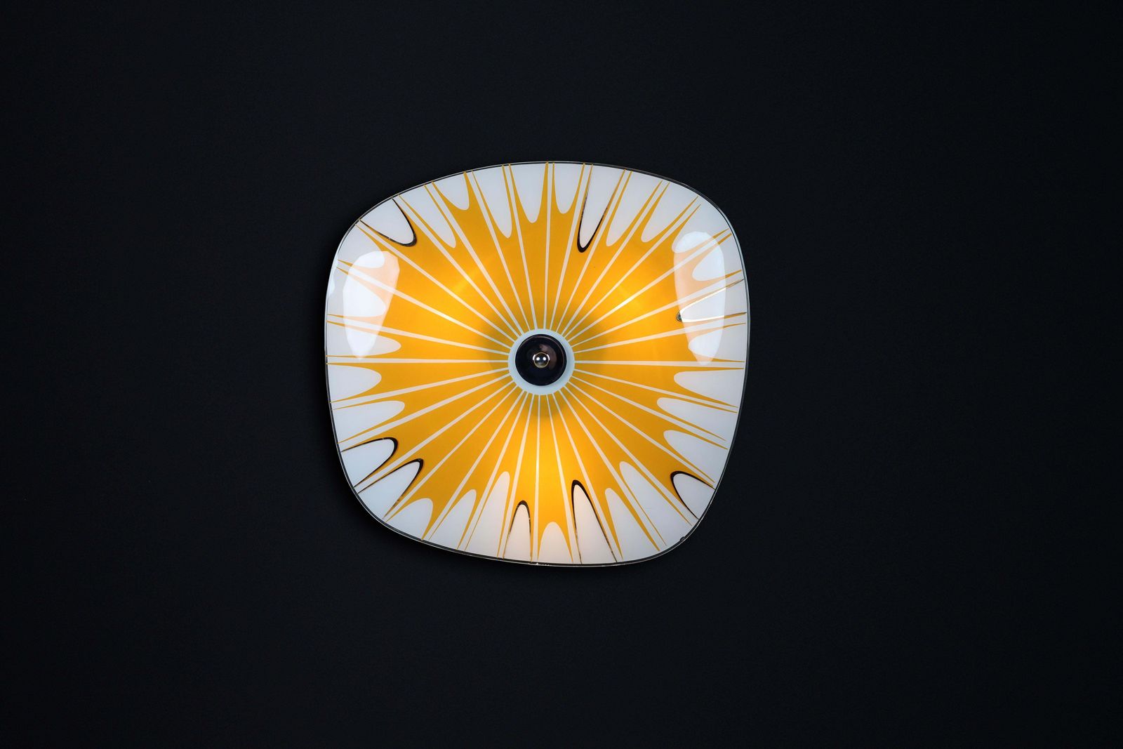 Mid Century Glass Hanging Pendant Or Wall Light Brussels World Expo 1958 (No:1) photo for sale