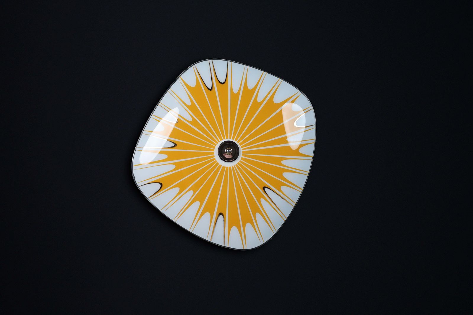 Mid Century Glass Hanging Pendant Or Wall Light Brussels World Expo 1958 (No:1) photo vinterior
