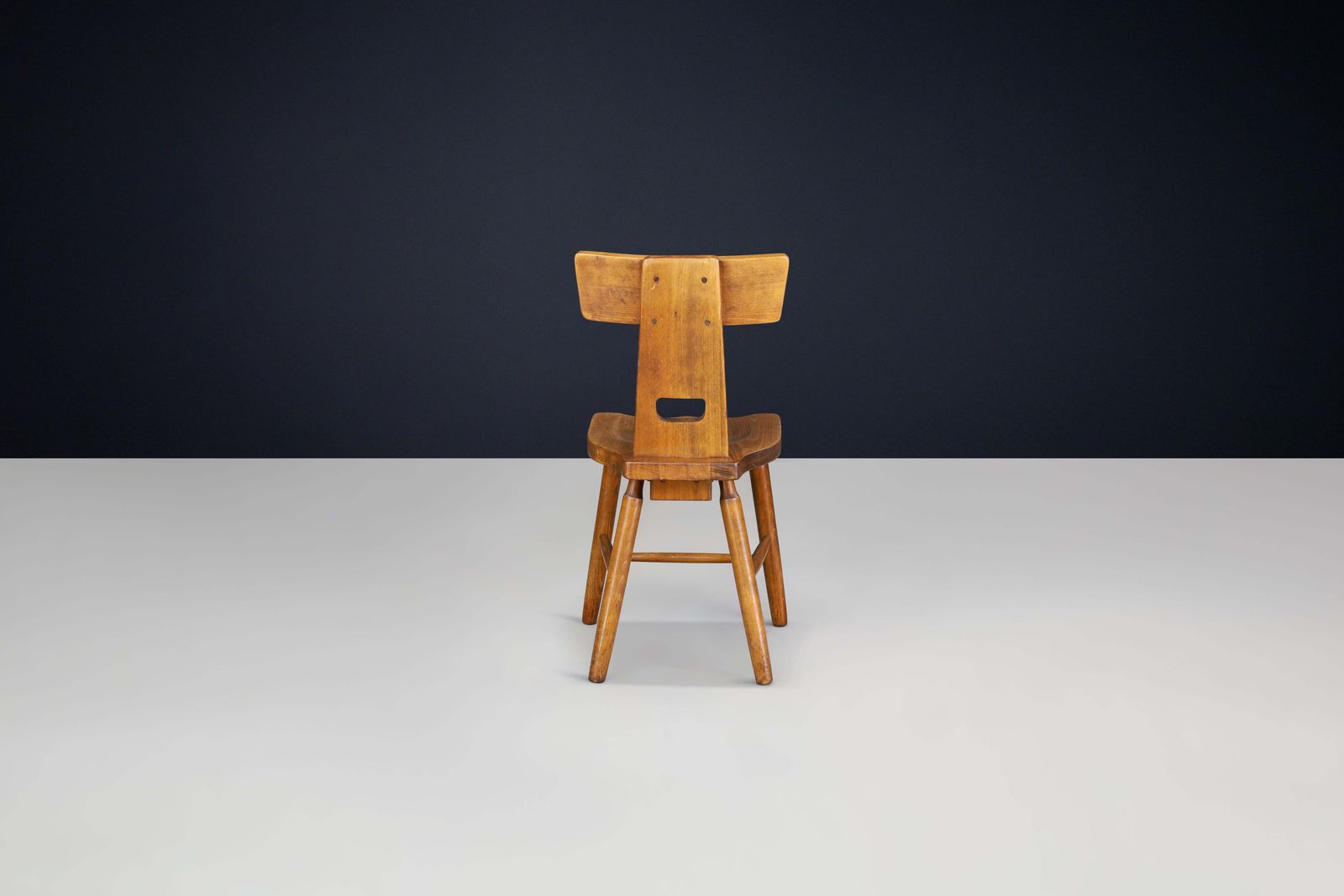 photo for sale T Back Oak Dining Chair, France, 1950s – 120 Available