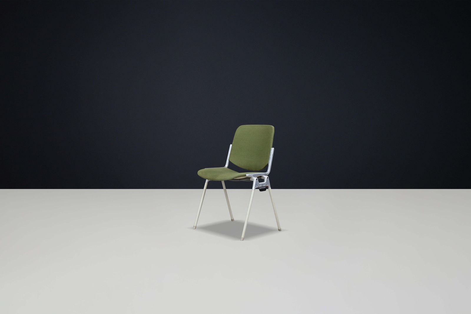 Mid Century Modern Giancarlo Piretti Chairs For Castelli In Forest Green Fabric photo Furniture