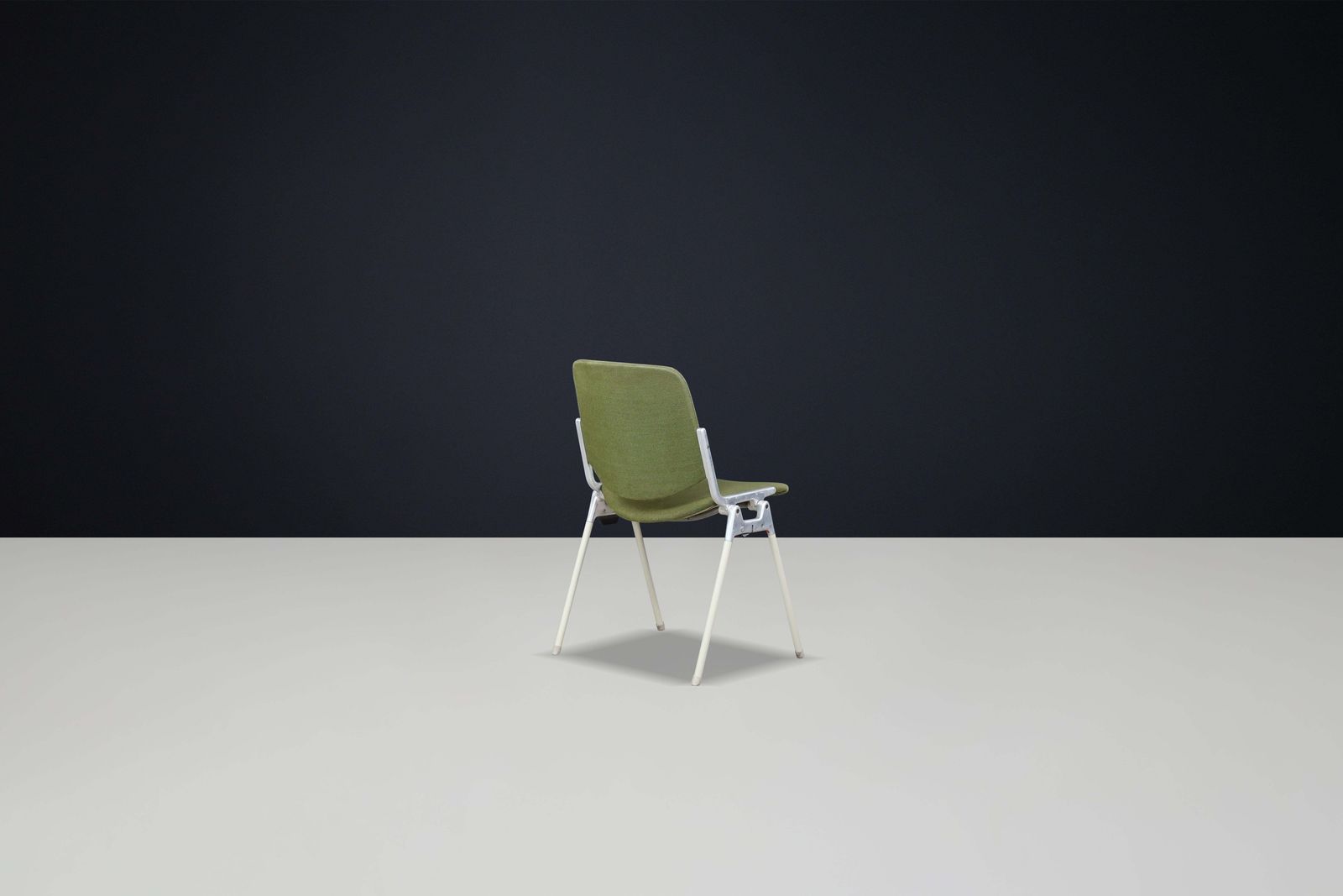 Mid Century Modern Giancarlo Piretti Chairs For Castelli In Forest Green Fabric photo vintage