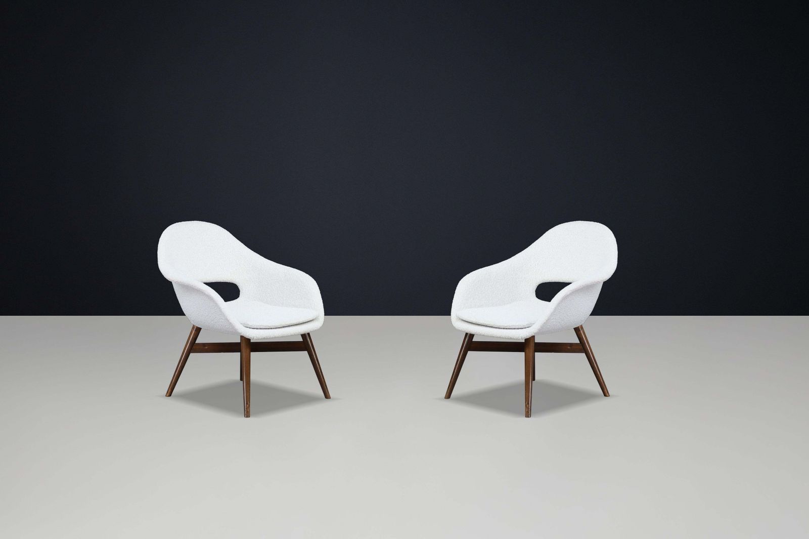 Mid Century Fiberglass Easy Chairs By Miroslav Navrátil, Czechoslovakia 1960s photo furniture