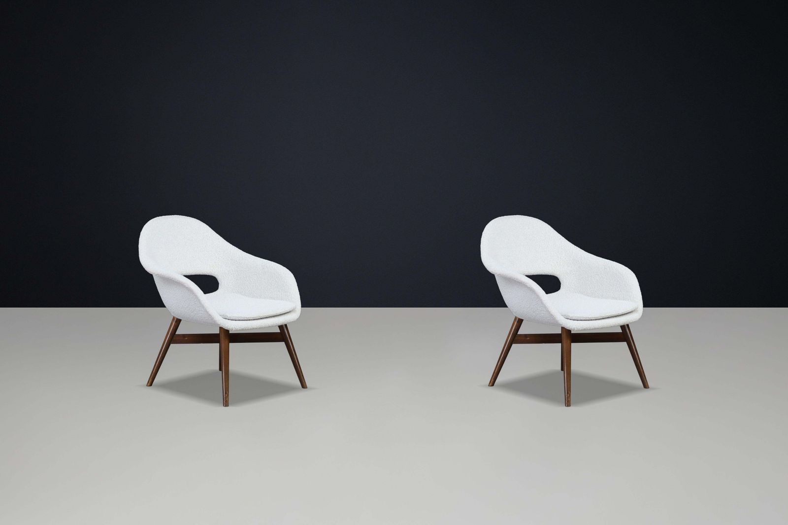 Furniture Mid Century Fiberglass Easy Chairs By Miroslav Navrátil, Czechoslovakia 1960s photo