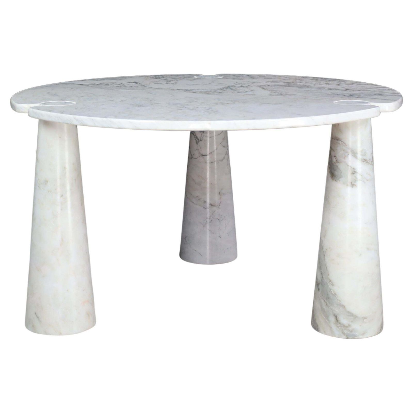 Angelo Mangiarotti For Skipper White Carrara Marble "Eros" Round Center Table