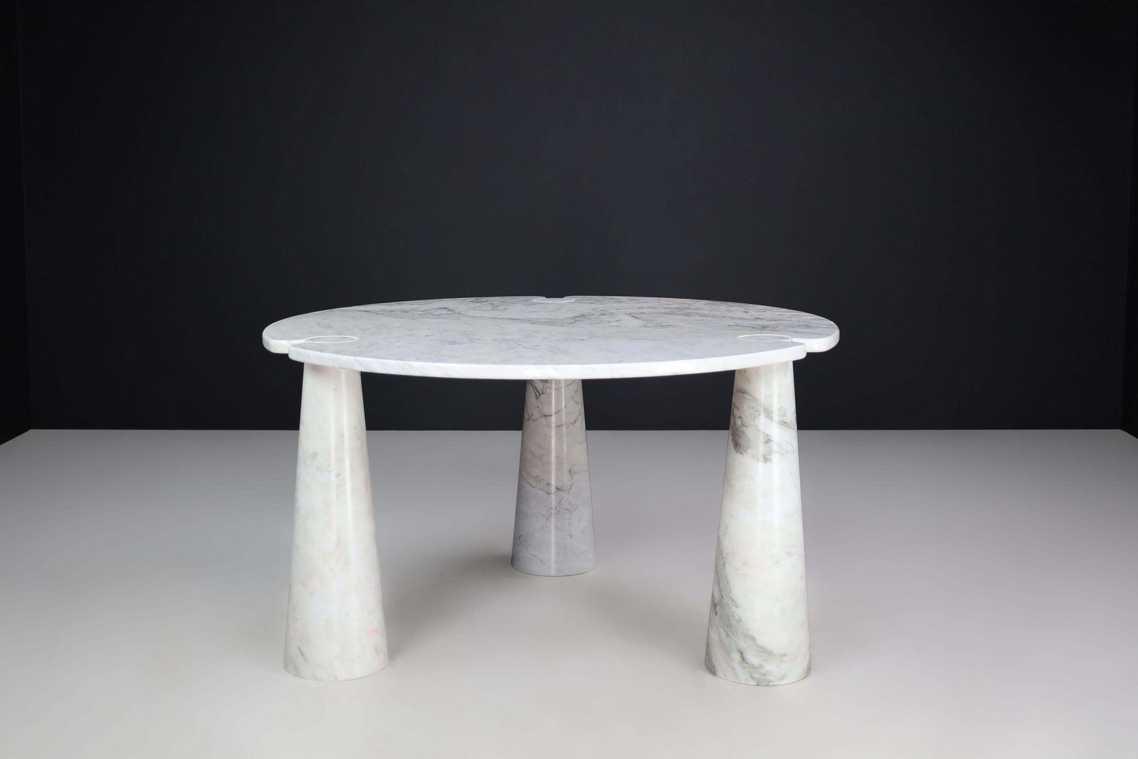 Angelo Mangiarotti For Skipper White Carrara Marble "Eros" Round Center Table photo furniture