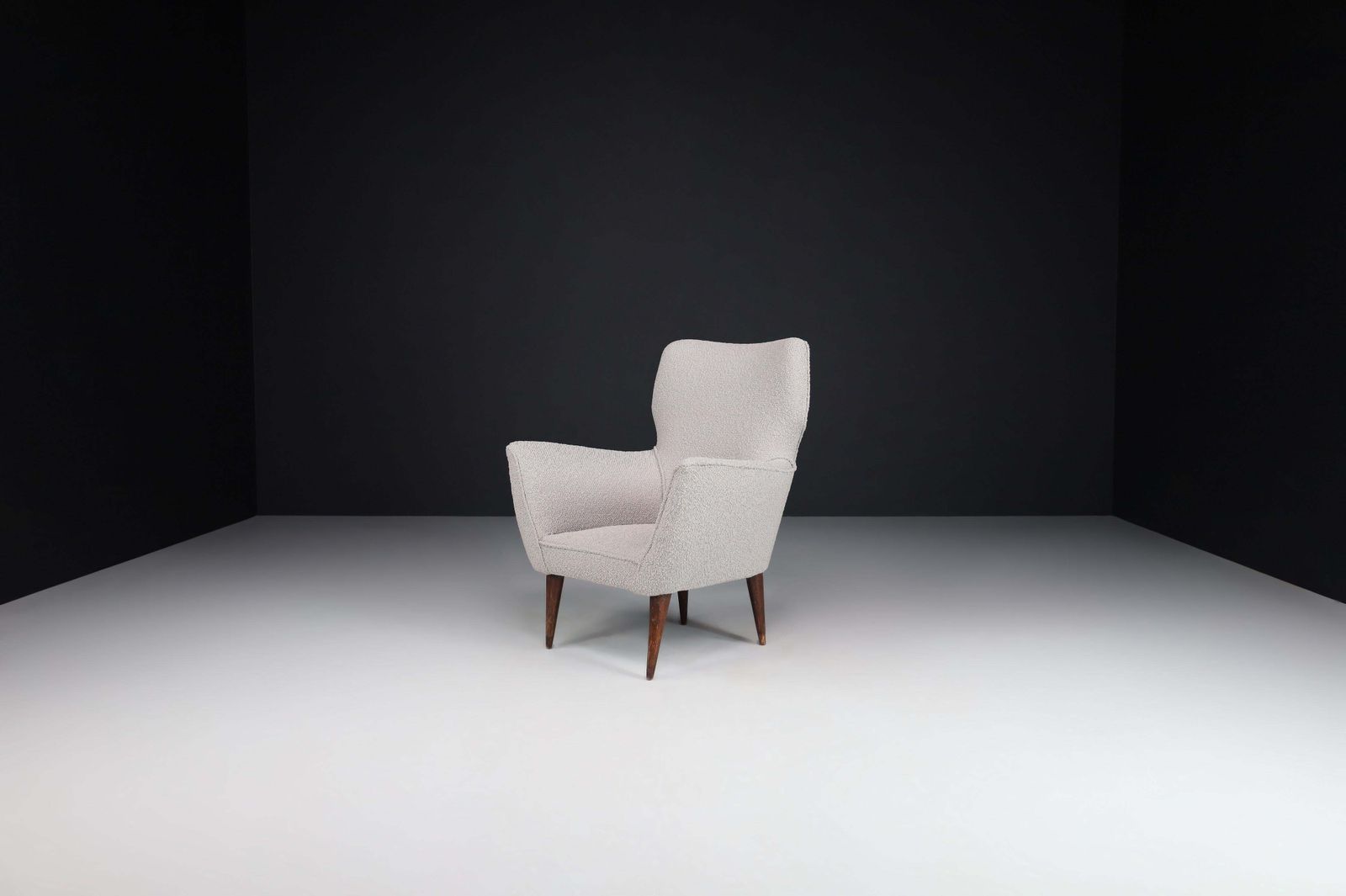 Armchairs With Tapered Wooden Legs In The Style Of Gio Ponti, Italy, In The 1950 photo Furniture
