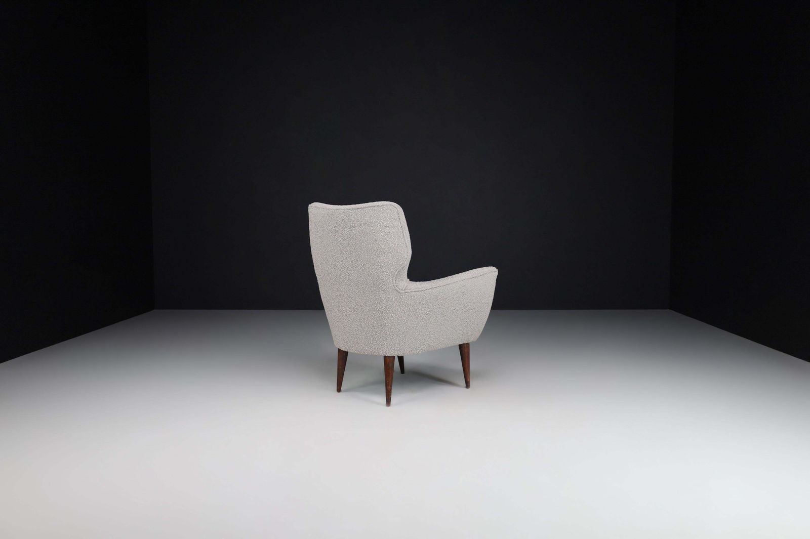 Armchairs With Tapered Wooden Legs In The Style Of Gio Ponti, Italy, In The 1950 photo vintage