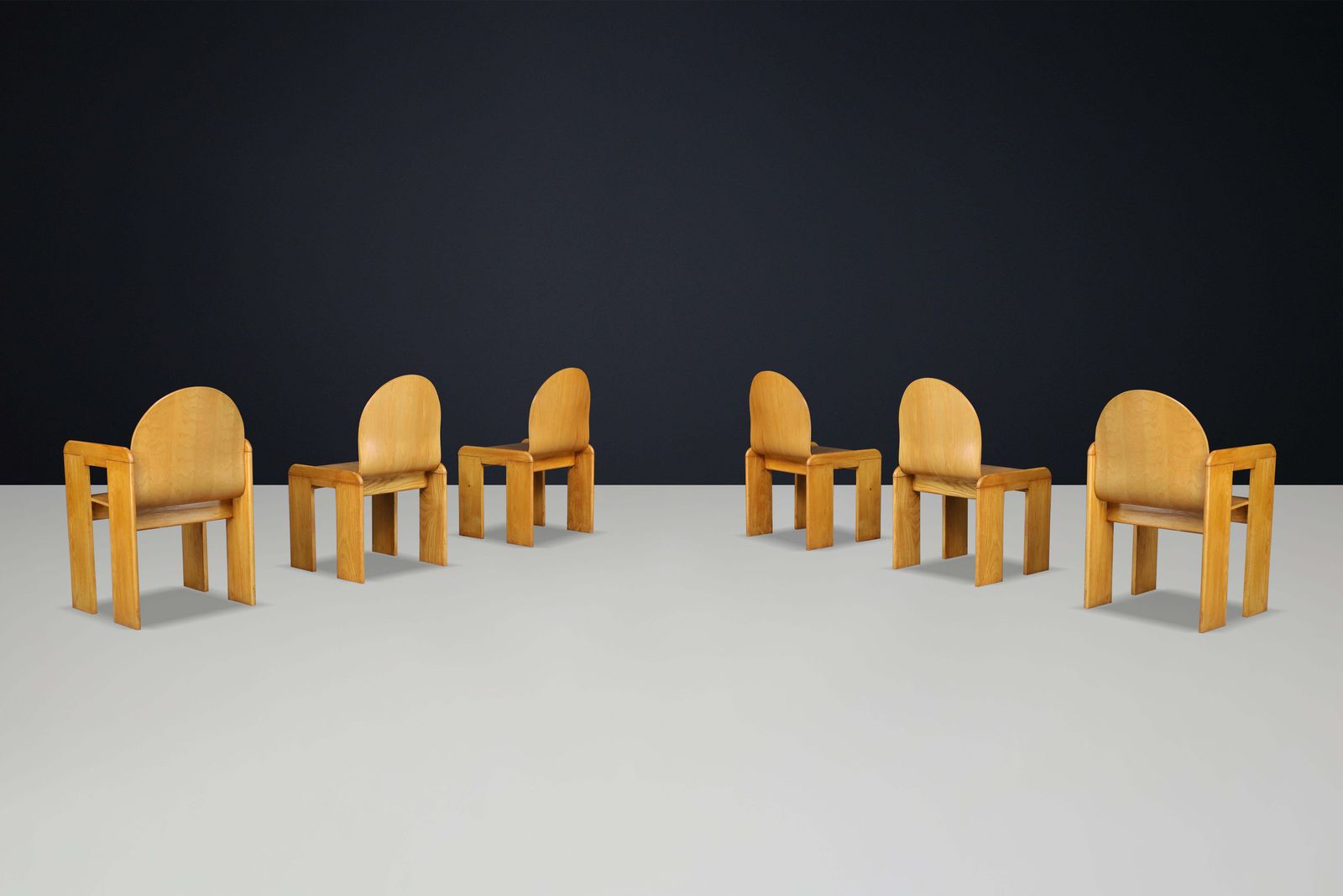 Afra & Tobia Scarpa (Attributed) Dining Room Chairs In Ash And Plywood, Italy photo 6262.0