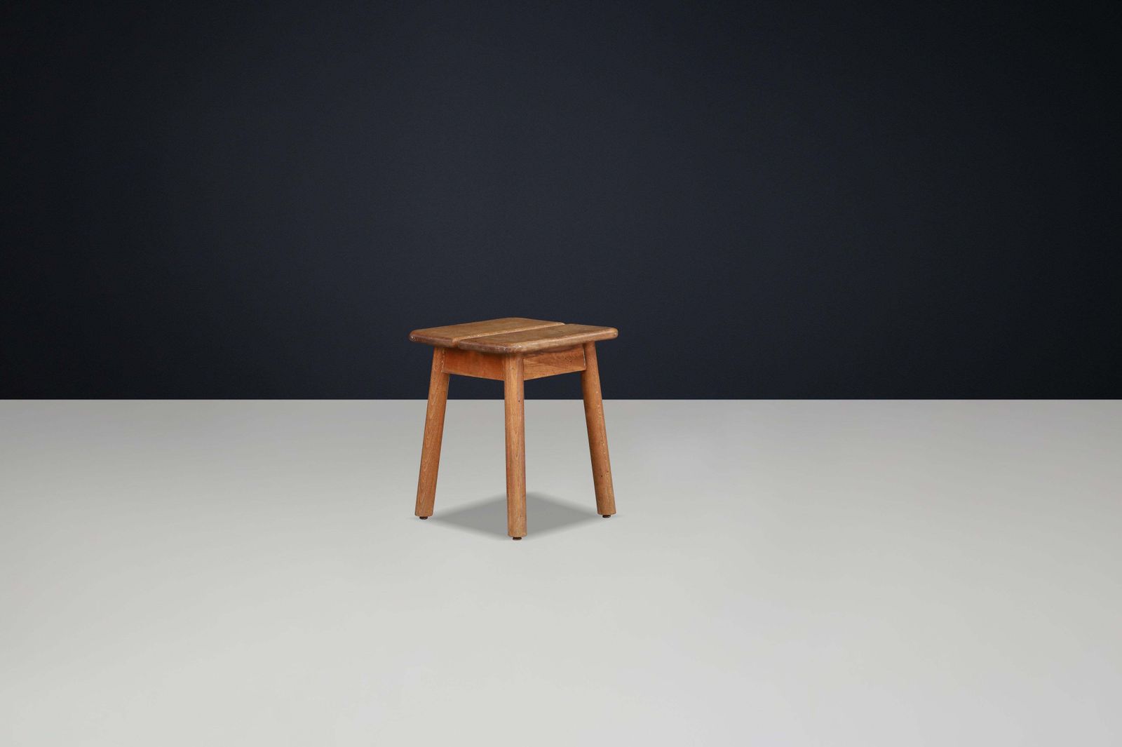 Pierre Gautier Delaye “Coffee Bean” Stool In Stained Beechwood, France, 1960s photo 914.0