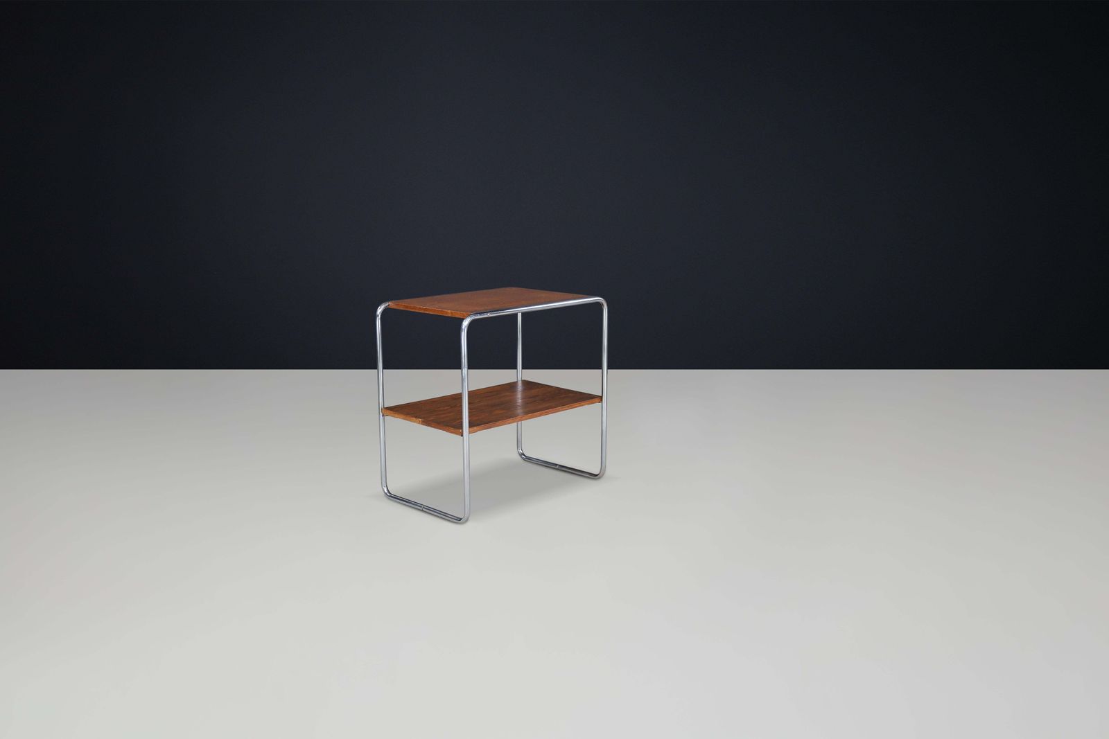 Bauhaus Tubular Steel Wood Console Table, Model B12 By Marcel Breuer For Thonet photo furniture
