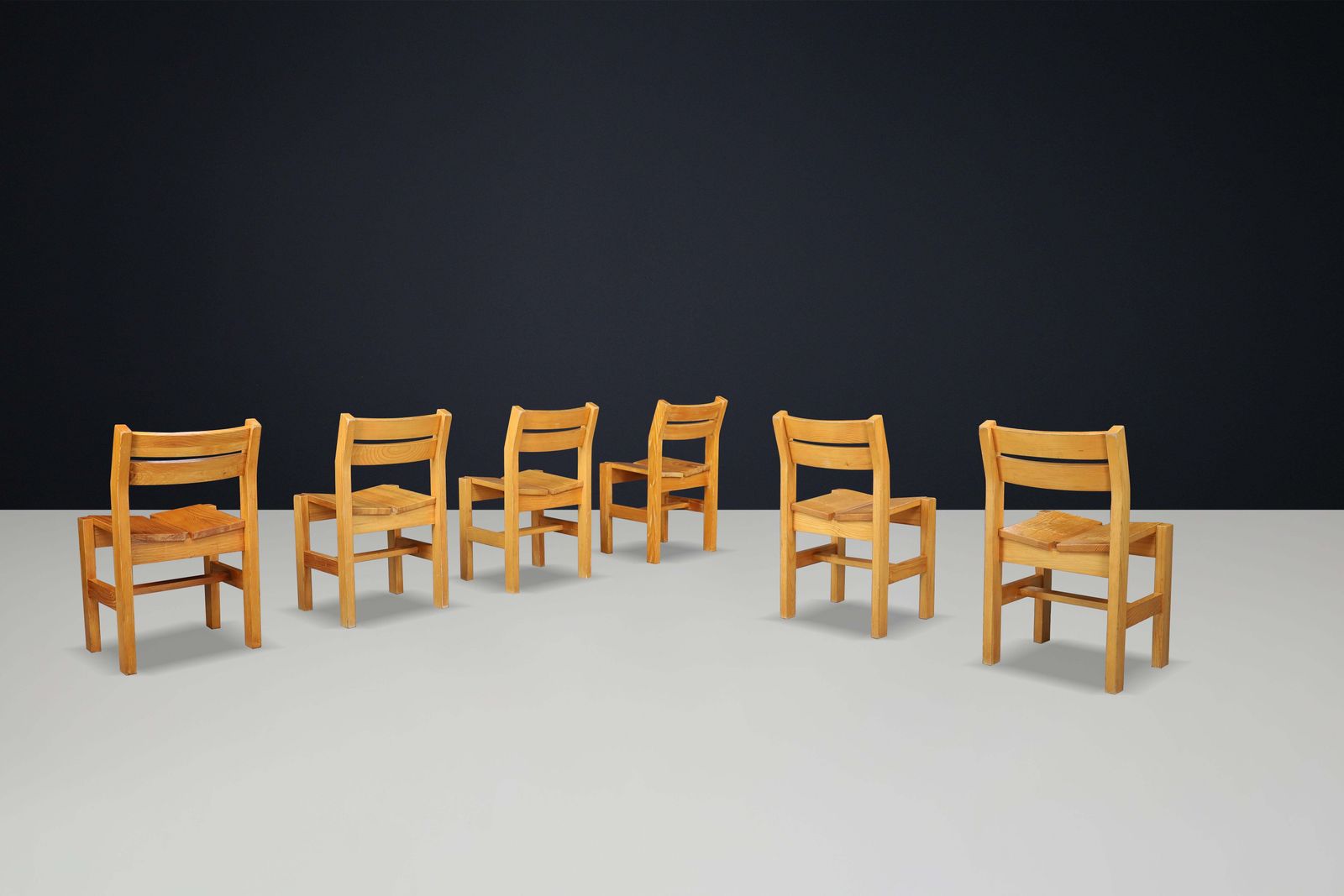 Charlotte Perriand Chairs From "La Cascade" At Les Arcs 1600. photo Furniture