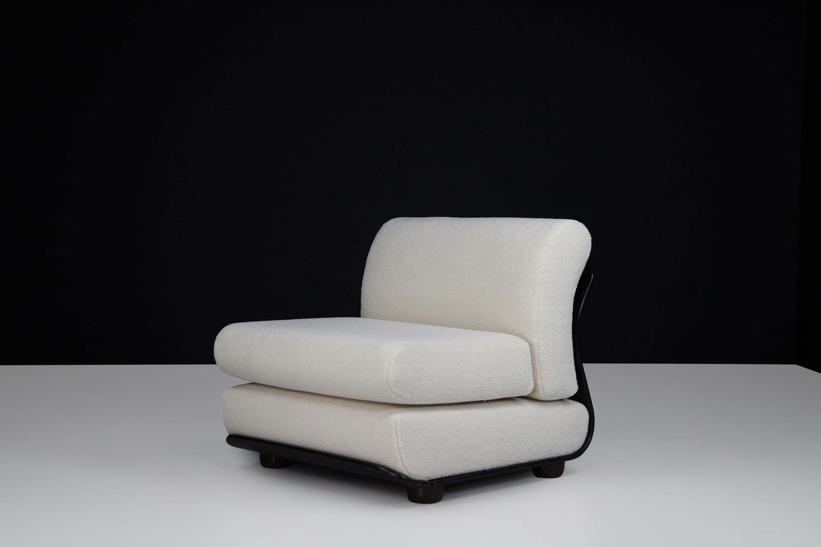 1970s Italian Lounge Chair With Bentwood Frame And New Bouclé Upholstery photo furniture