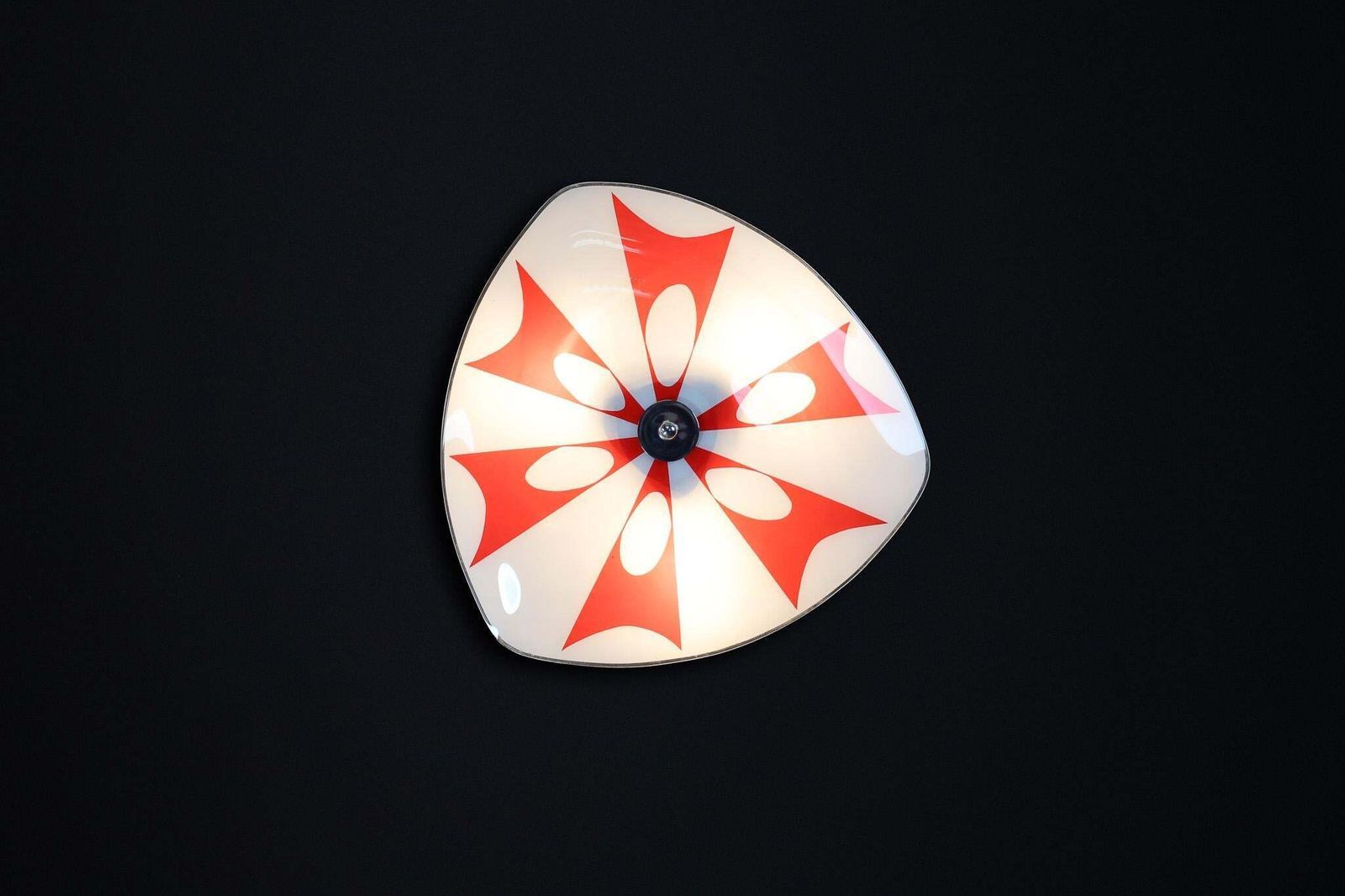 Mid Century Glass Hanging Pendant Or Wall Light Brussels World Expo 1958 (No26) photo Lighting