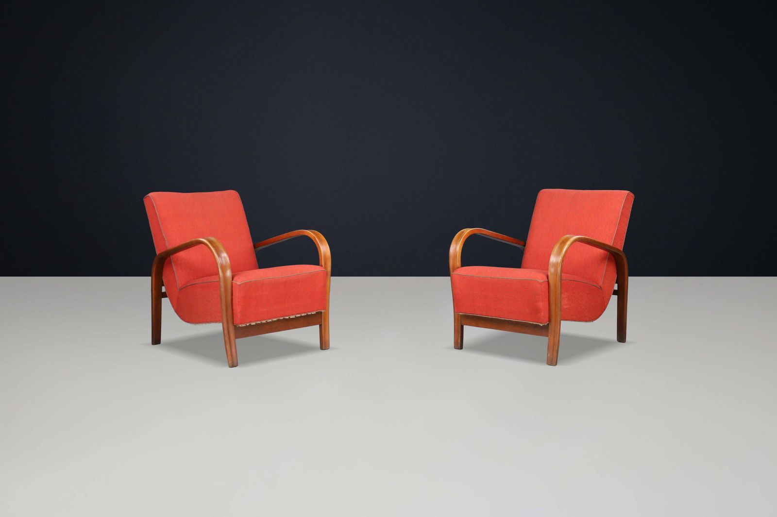 1940s Bentwood Armchairs By Koželka & Kropáček – Prague, Czechoslovakia photo furniture