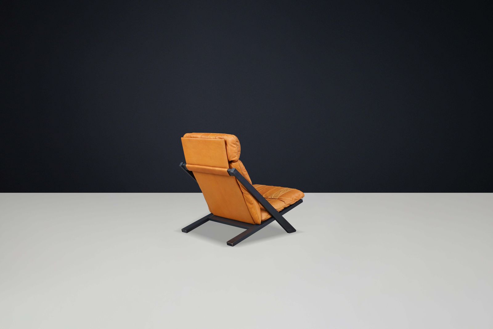 Ueli Berger For De Sede, Lounge Chair, Wood, Cognac Leather, Switzerland, 1970s. photo vinterior