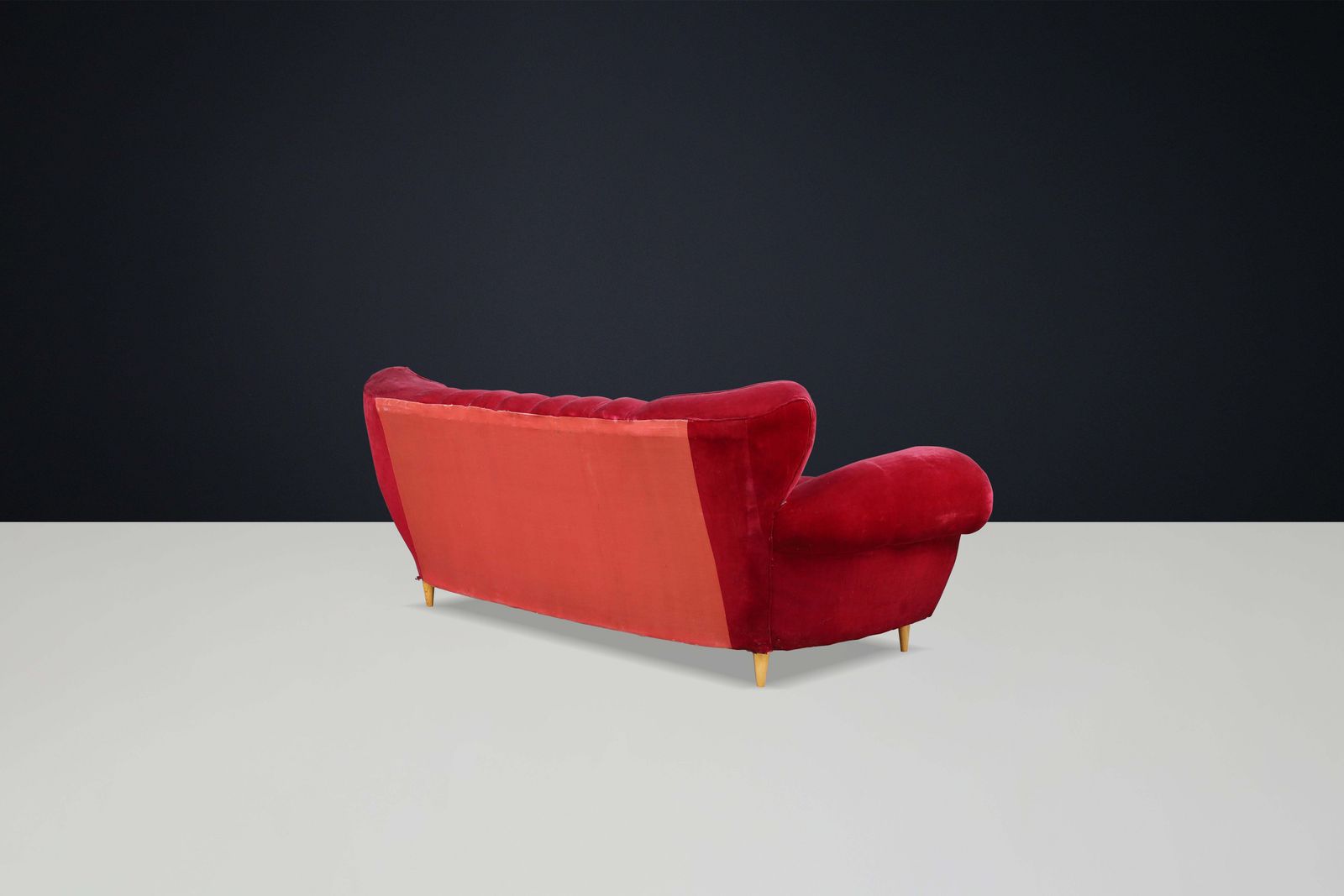 Guglielmo Ulrich Art Deco Sofa In Original Velvet Fabric, Italy 1930s photo 4220.0
