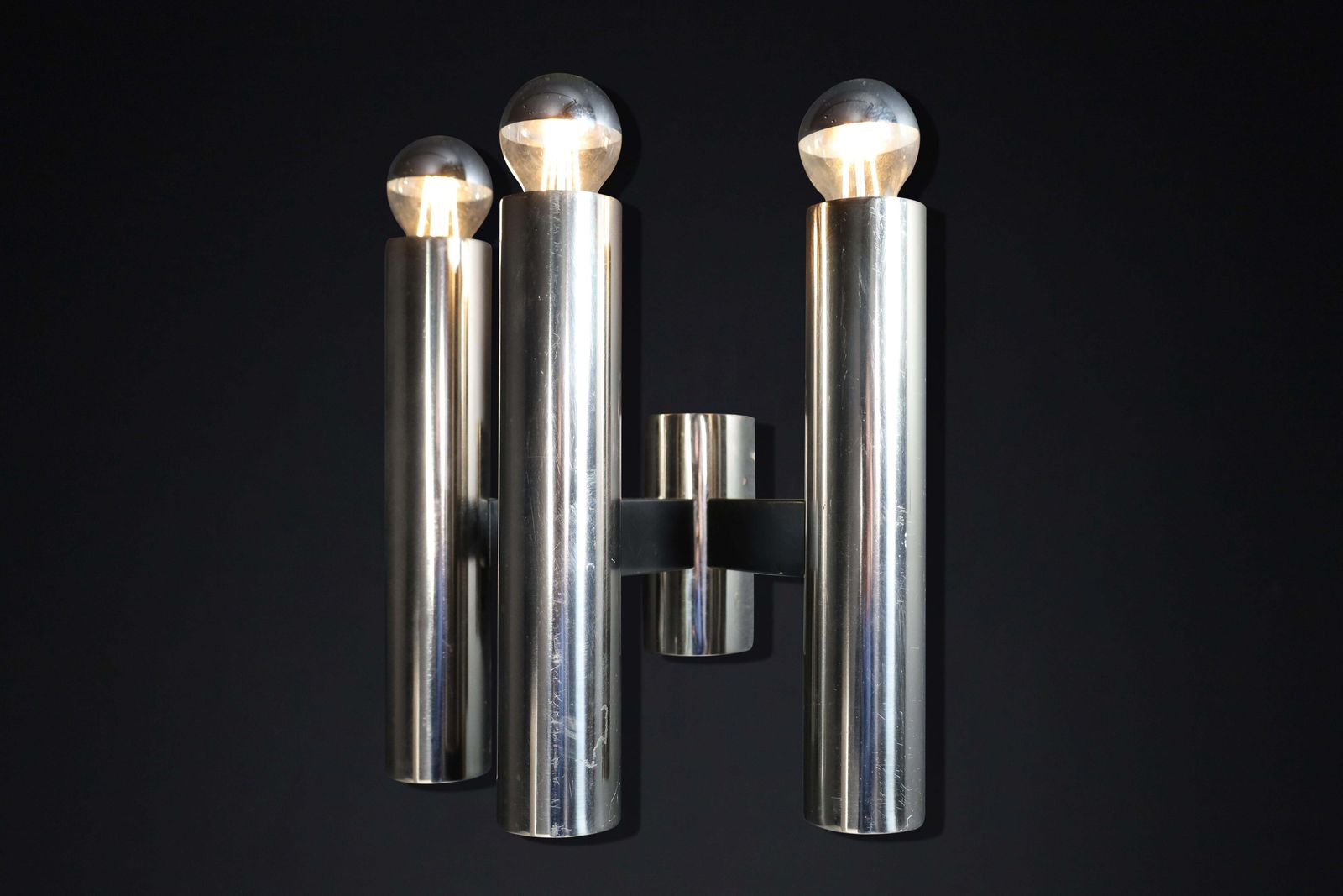 24 X Sleek Mid Century Modern Wall Lights In Chromed Steel – Germany, 1970s photo furniture