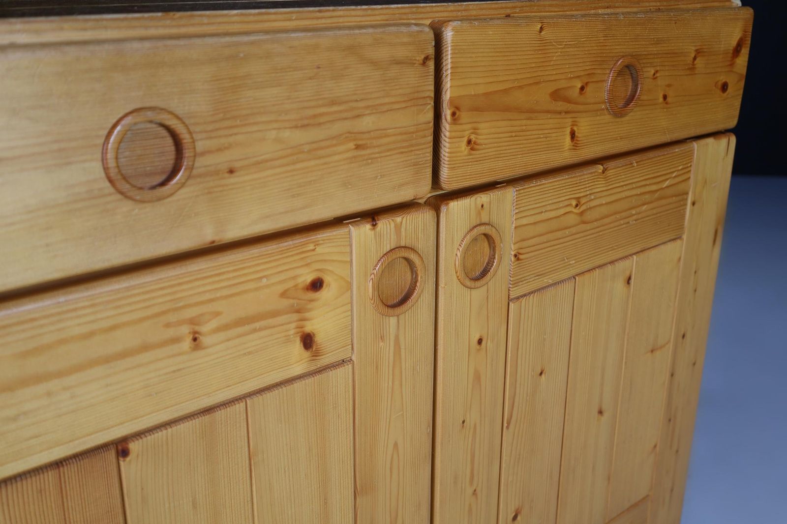 photo furniture Mid Century Modern Pine Cabinet/Cupboard By Charlotte Perriand For Les Arcs 1970